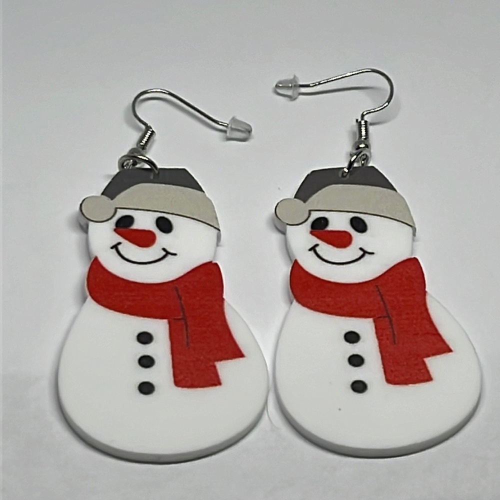 Earrings Snowman‎ Christmas Xmas Holiday